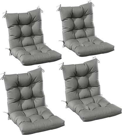 Patio Seat&Back Chair Cushions for Outdoor Furniture，Comfortable Cushions for Rocking/Dining/Lawn Chair-Set of 4