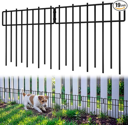 HIHADUUM 20.57ft Animal Barrier Fence - 1.2" Gap & 3.75mm Heavy-Duty Garden Fence Animal Barrie Rustproof No Dig Fence Panels for Dig Dog Fence Outdoor for Yard, Garden Fencing & Garden Edging Border