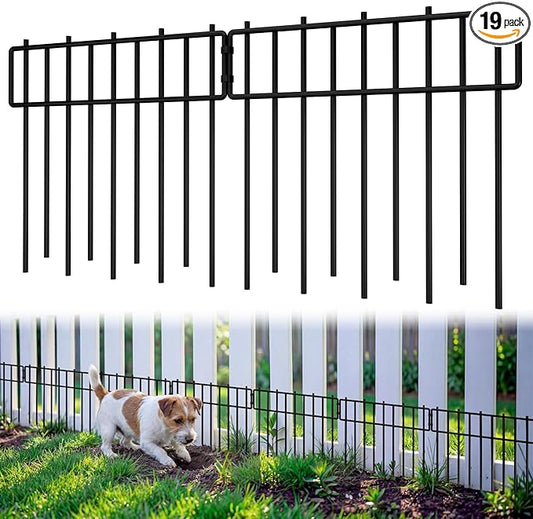 HIHADUUM 20.57ft Animal Barrier Fence - 1.2" Gap & 3.75mm Heavy-Duty Garden Fence Animal Barrie Rustproof No Dig Fence Panels for Dig Dog Fence Outdoor for Yard, Garden Fencing & Garden Edging Border