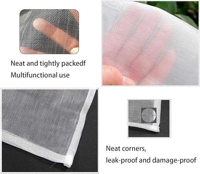 3 Pack Plant Barrier Net Mesh with Drawstring, 1.8 Ftx2.5 Ft Tomato Protective Cover Garden Plant Barrier Bag for Vegetables Fruits Flower from Insect Bird Eating