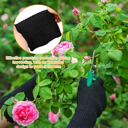 2 Pairs Gardening Gloves Long Berry Picking Gloves for Women Men Thorn proof Rose Pruning High Strength Cut Resistant Heavy Duty Glove Durable and Abrasion Resistant Pruning