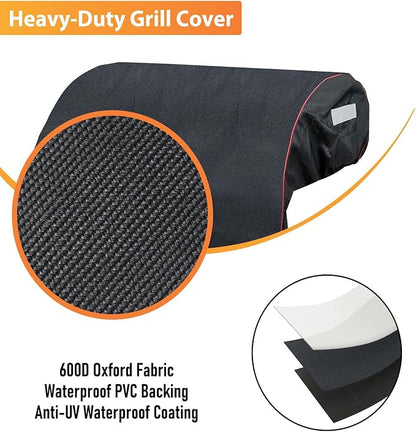 Grisun 32 Inch Built-in Grill Cover for Bull 45005 Built in Gas Grill, Grill Cover for Outdoor Grill, Bull Outdoor Kitchen & Grill Head Cover, Heavy Duty Waterproof BBQ Grill Cover with Handle