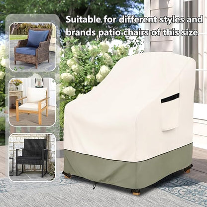 Outdoor Chair Covers 35" W x 38" D x 34" H,600D Heavy Duty Waterproof Patio Chair Cover,Outdoor Furniture Covers for Lawn/Garden Chiar