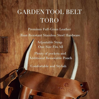 Leather Garden Tool Belt - Gardening gifts for women- Utility belt - Garden Tools Organizer Holster Pouch -Gift for Gardeners and Florists