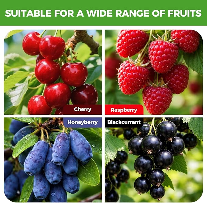 Blueberry Bush Netting Cover 2 Pack 4.5 x 4.5 ft, Bird Netting with Zipper & Drawstring, Reusable Berry Bush Netting for Lowbush Blueberries & Garden Plants, Bird Deer Insect and Poultry Barrier