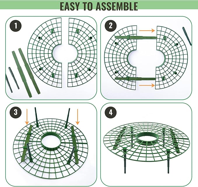 6 Pack Strawberry Supports,strawberry holder plants live for planting,Strawberry Growing Frame,Strawberry Trellis for Keeping Fruit Elevated to Avoid Ground Rot (green-6 pack)