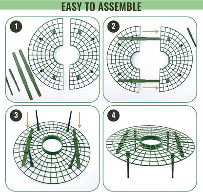 6 Pack Strawberry Supports,strawberry holder plants live for planting,Strawberry Growing Frame,Strawberry Trellis for Keeping Fruit Elevated to Avoid Ground Rot (green-6 pack)
