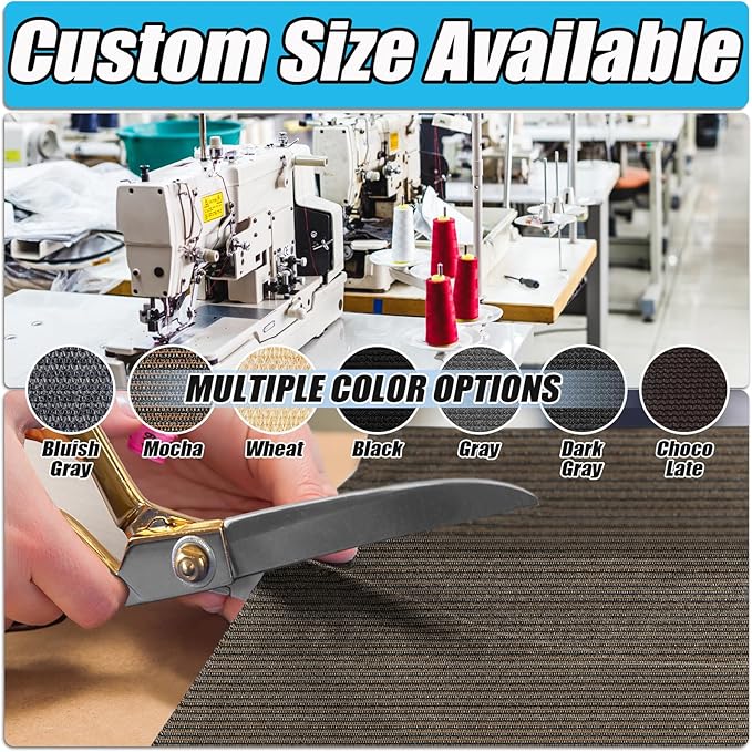 Amagenix 90% Sun Shade Cloth with Grommets, 12' x 12' Pergola Replacement Shade Cover Canopy Privacy Screen for Outdoor Patio Garden, Mocha (We Customized)