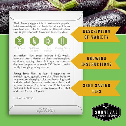 Vegetable Garden Seed Vault for Planting – 15 Pack Collection | Heirloom Non-GMO Family Garden Kit & Gift – Tomato, Lettuce, Cucumber & Squash – Indoor or Outdoor Growing – Survival Garden Seeds