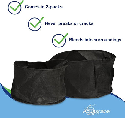Aquascape 98500 Fabric Plant Pot 12" Round x 8" Deep (2 Pack) for Pond Water Feature and Garden