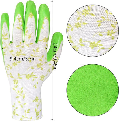 Gardening Gloves for Women Thorn Proof, Ladies Garden Gloves, Breathable Rubber Coated Yard Work Gloves