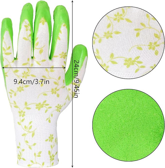 Gardening Gloves for Women Thorn Proof, Ladies Garden Gloves, Breathable Rubber Coated Yard Work Gloves