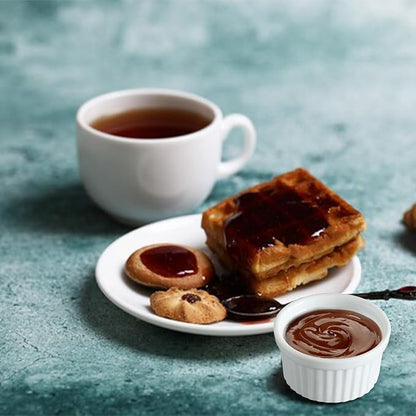 Cinf 1.5 oz Ceramic Ramekins, Set of 4, Baking Cups for Desserts and Sauces | Porcelain ramekins, safe for oven, microwave & dishwasher, perfect for crème brûlée, soufflé, custard and dipping sauces