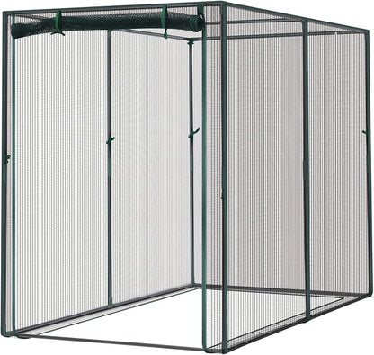Ohuhu Crop Cages for Garden Plant:6.6x3.9x5.3 Ft Plant Protection Tent with Zippered Door, Raised Bed Cover, Garden Bed Cover with Frame, Wind-Resistant Plant Cages for Outdoor Plants