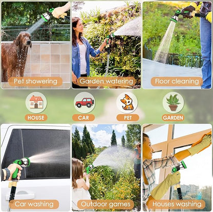 FlexiSolve Stainless Steel Garden Hose 25 ft - Heavy Duty Durable Metal Water Hose, Kink Resistant, Lightweight, Flexible, Rust Proof, UV Resistant - Ideal for Yard, Lawn, Plant Watering & Car Washing
