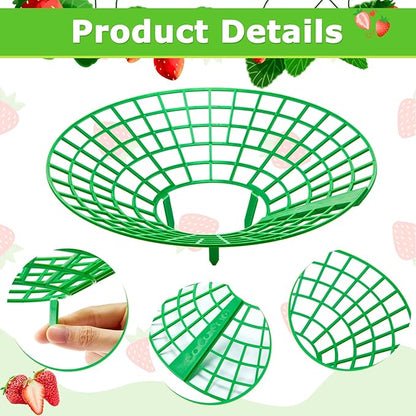 30 Packs Strawberry Supports Strawberry Growing Frame Strawberry Plant Support Plant Protectors Strawberry Trellis Growing Racks Plant Stand with 3 Sturdy Legs for Garden Strawberry Planting