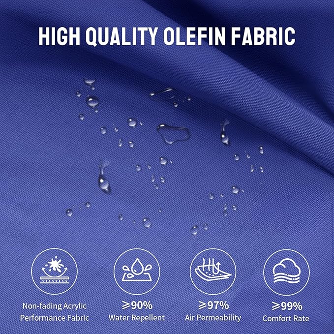 CROWN SHADES 9 Ft Patio Umbrella with Auto-Tilt & Olefin Fabric - Patented 90° Edge Connection Wind Resistant, Outdoor Umbrella for Table, Pool, Beach, Effortless Crank System