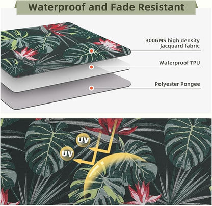 Favoyard Outdoor Seat Cushion 19 x 19 x 3 in Waterproof Pattern Fade Resistant Cover Removable Patio Furniture Cushions Deep Seat & Back Cushion Set with Adjustable Straps for Patio Chair Sofa Couch