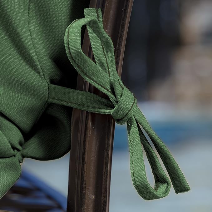 Arden Outdoor Patio Dining Chair Cushion, 20x44, Rain-Proof Seat Pad, Fade-Resistant Outdoor Cushion Bright Moss Green Leala