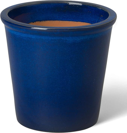 Emissary Round Stoneware Planter (Parent SKU 12012) (Blue, 10" D x 10" H)