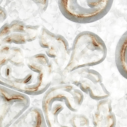 Deco 79 Metal Scroll Home Wall Decor Wall Sculpture with Embossed Details, Wall Art 36" x 2" x 36", Gray