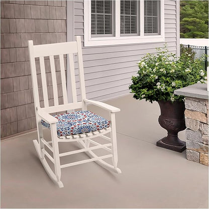 Arden Indoor/Outdoor Seat Or Rocking Chair Cushion, 19 x 18, Water Repellent, Rain Proof, Fade Resistant Cushion for Rocking Or Dining Chairs Clark Blue