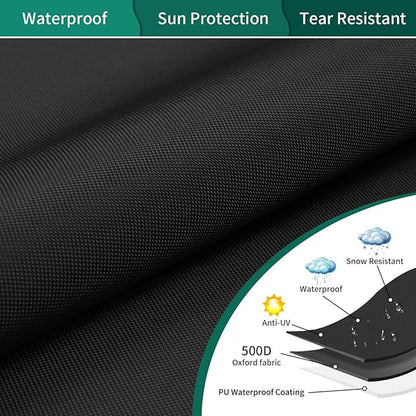 AKEfit Outdoor Swivel Lounge Chair Cover 2 Pack,Heavy Duty Waterproof Patio Chair Covers for All-Weather Protection Outdoor Lawn Furniture,Black-33Wx35Dx38.5H inches
