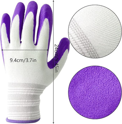 Gardening Gloves for Women Thorn Proof, Ladies Garden Gloves, Breathable Rubber Coated Yard Work Gloves