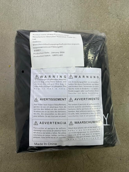 UIRWAY V-Shape Outdoor Sectional Sofa Cover Waterproof with Air Vent, 100" L/100" L x 33.5" D x 31" H, Heavy Duty Patio Furniture Covers, Outdoor Couch Cover with Reflective Strips