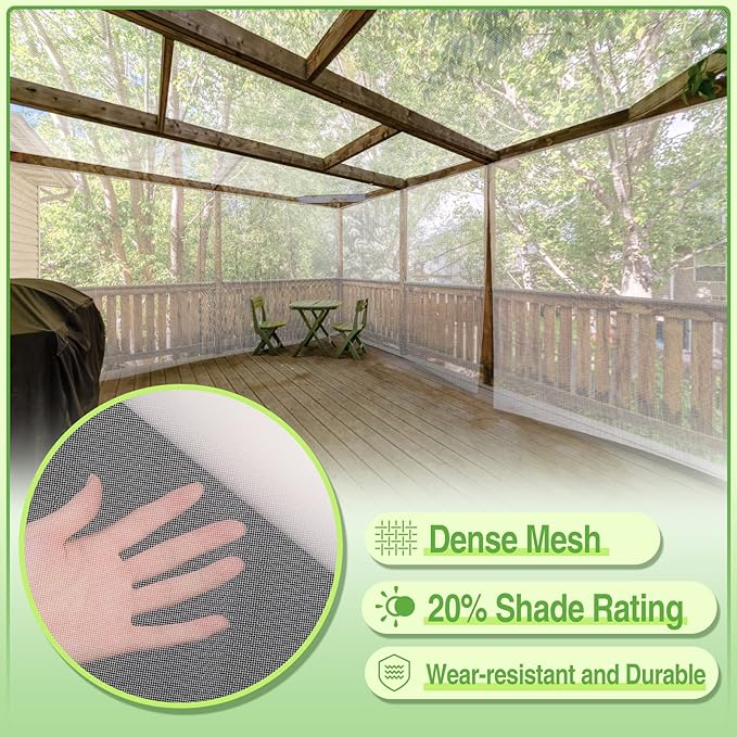 ANPHSIN Stronger Garden Mesh Netting - 10 x 33 ft PP Nanocomposite Bird Net Barrier, Mosquito Netting Screen for Outdoor Plants Vegetables Patios Balconies Terraces, Shading Rate 20% (White)