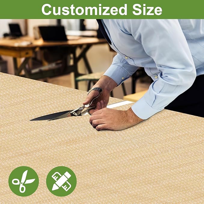 Shade&Beyond 6' W × 13' L Pergola Shade Cover Wheat Pergola Cover Canopy Replacement Shade Cloth for Garden, Patio, Deck, Porch with Grommets and Rods(Make Custom Size)