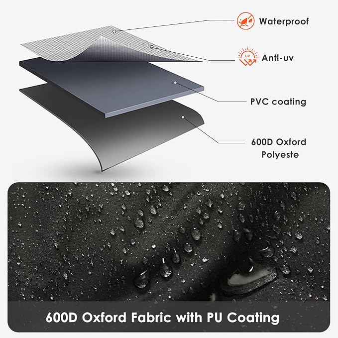 Grill Cover for Monument Grills Mesa 400M and Mesa 300, 53 Inch for 35000, 36000, Heavy Duty & Waterproof, Outdoor Barbecue Cover