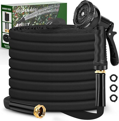 Itsonestep Garden Hose 50ft, 3/4" GHT Non-Expanding Water Hose Lightweight, Flexible Garden Hose with 10 Function Nozzle, Kink-Free, Sturdy, High-Pressure, Abrasion Resistant Hoses for Yard, Garden