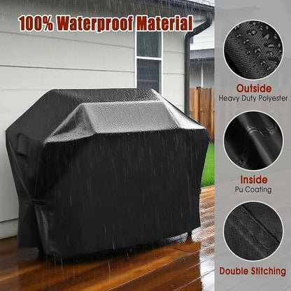 Grill Cover for 51 Inch Charbroil 463219125 Performance Series Griddle, Waterproof Outdoor Griddle Cover for Char Broil 4-5 Burner Propane Gas Grill - 51 x 23 x 42 Inch
