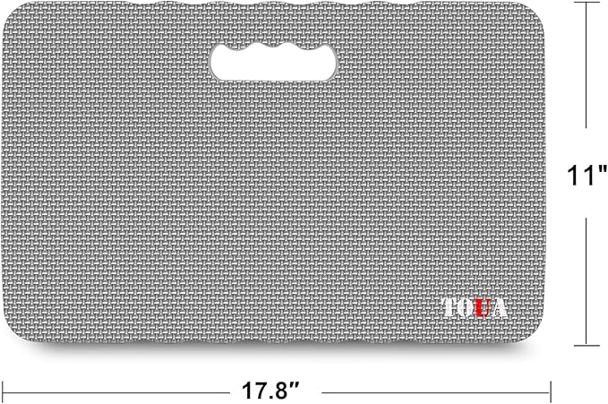 TOUA Kneeling Pad Thick Extra Large High Density Foam Comfort Kneeling Pad for Work Gardening Yoga Exercise Garden Knee Pad, Gray 2 Pack
