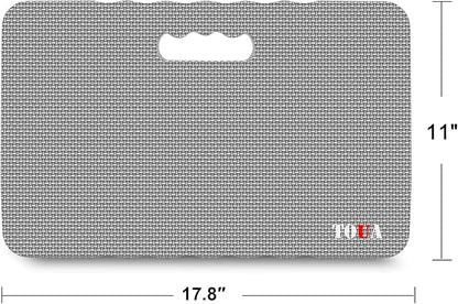 TOUA Kneeling Pad Thick Extra Large High Density Foam Comfort Kneeling Pad for Work Gardening Yoga Exercise Garden Knee Pad, Gray 2 Pack