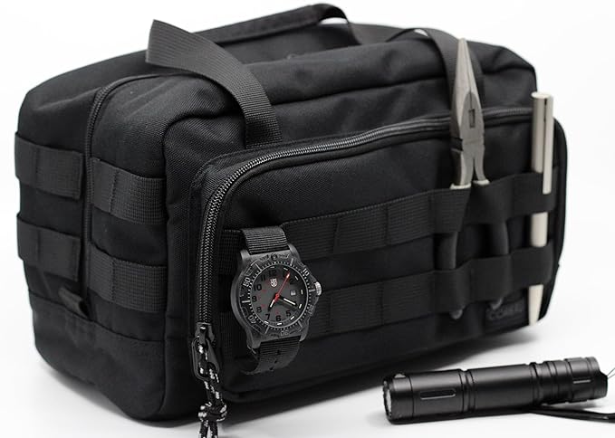 Coreflex 12-Inch Heavy Duty Tool Bag, Tactical, Gear, Range, EDC,Tool Bag for cars, Multi-Purpose Work Bag for Mechanics,Electrician,Carpenters,Builders,Plumbers 12" X 7" X 7" (Black)