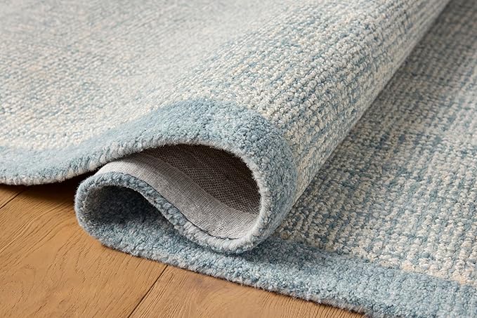 Loloi Magnolia Home by Joanna Gaines Henley Collection HNY-01 Ivory/Blue 2'-3" x 3'-9" Accent Rug