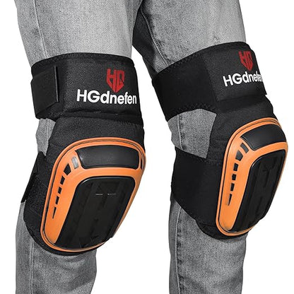 Knee Pads for Work,Knee Pads for Men Construction - Industrial Construction Grade, Knee Pad with Soft Gel Cushion,Non-Slip,Adjustable Straps for Construction, Work, Flooring, Gardening, Cleaning, Tiling