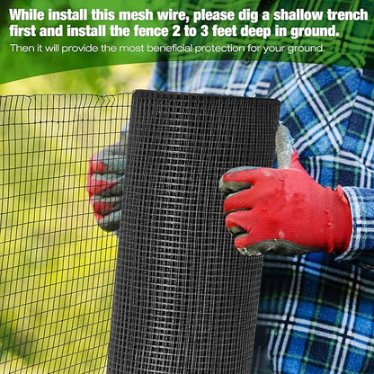 Tatuo Hardware Cloth 1/2 Inch 60in x 100ft Hot Dip Galvanized After Welded Cage Mesh Rolls 21 Gauge Metal Chicken Wire Roll Wire Fencing Poultry Netting for Raised Garden Rodent Animals