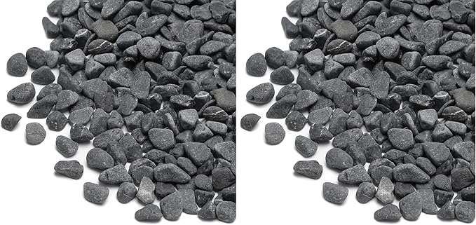 Mr. Fireglass Natural Decorative Gray Bean Pebbles 1/5" Crushed Gravel Stone for Decorating Garden, Succulent Plants and Walkway (10-lb Bag) (Pack of 2)
