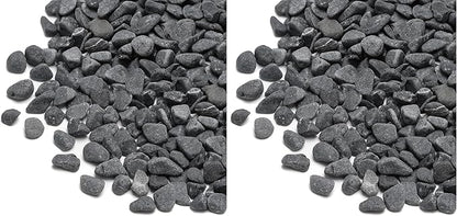 Mr. Fireglass Natural Decorative Gray Bean Pebbles 1/5" Crushed Gravel Stone for Decorating Garden, Succulent Plants and Walkway (10-lb Bag) (Pack of 2)