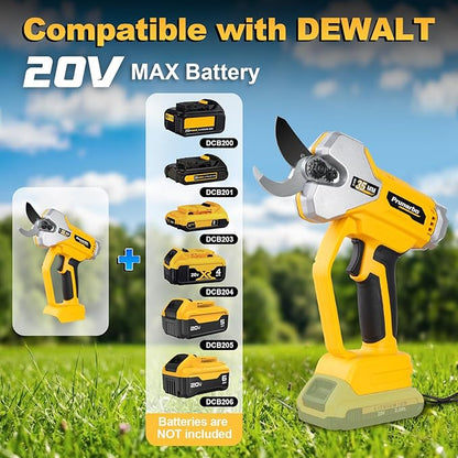 Brushless Electric Pruning Shears Compatible with DEWALT 20V MAX Battery, Professional Cordless Pruner for Tree & Garden Maintenance, 35mm One-Cut Capacity, SK5 Blades, Tool Only