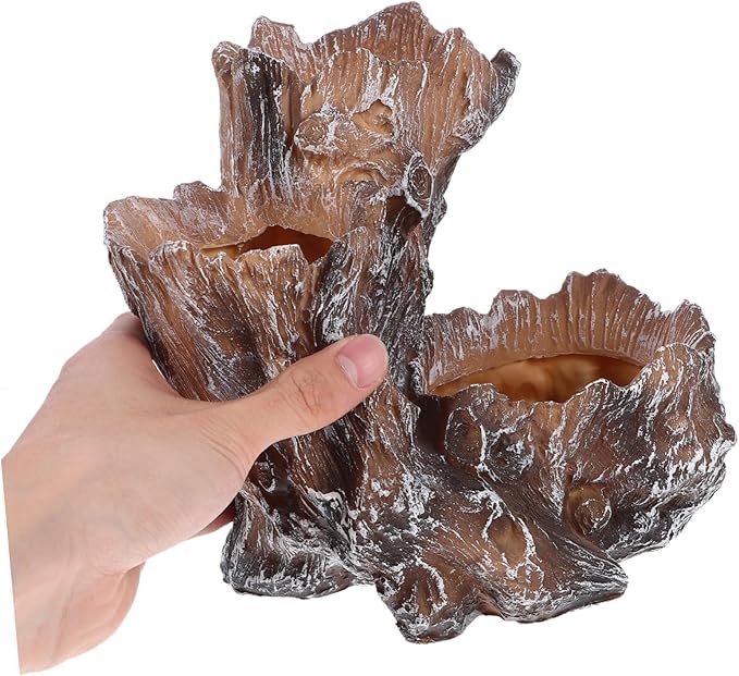 Yardwe Resin Simulation Tree Root Pot Bonsai Planter for Indoor Use Decorative Container for Artificial Plants Elegant Desktop Ornament for Home and Room