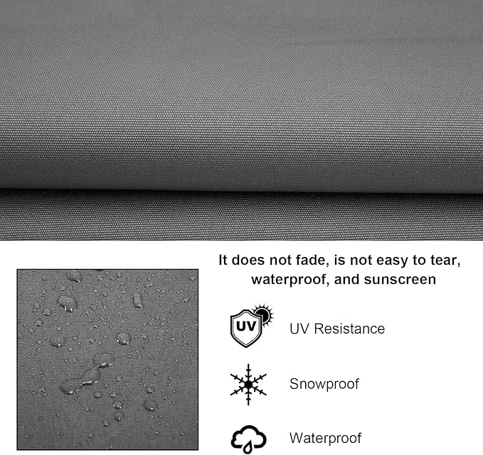 Outdoor Porch Swing Seat Cover Replacement,600D Thickened Oxford Waterproof Swing Replacement Cushion Fabric Covers for 3-Seater Patio Garden Yard Chair Bench (Gray, 58.2 x 19.7 x 19.7 Inch)