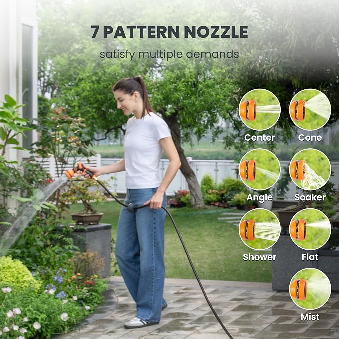 Giraffe Tools PRO Heavy Duty Retractable Garden Hose Reel - 78ft 1/2 Inch Auto Rewind with Any-Length Lock, Wall Mounted Metal Bracket, Commercial Grade for Patio & Lawn (Dark Grey)