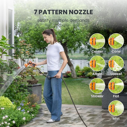 Giraffe Tools PRO Heavy Duty Retractable Garden Hose Reel - 78ft 1/2 Inch Auto Rewind with Any-Length Lock, Wall Mounted Metal Bracket, Commercial Grade for Patio & Lawn (Dark Grey)