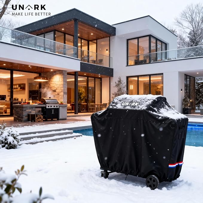 80 Inch Extra Large Grill Cover for Outdoor Grill Covers Heavy Duty Waterproof, Outdoor Kitchen XL Grill Cover Suitable for for Weber Summit, Genesis, Charbroil, Nexgrill, 80" L X 27" W X 47" H