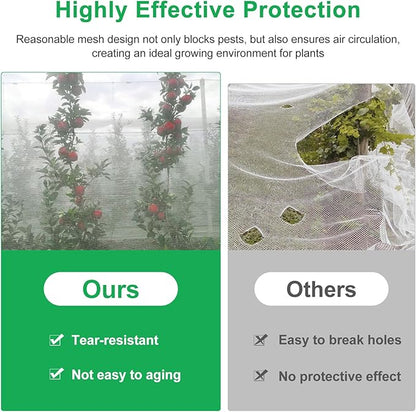 10 X 33FT Garden Mesh Insect Netting Pest Barrier, Garden Bug Netting Plant Mesh for Raised Beds Blueberry Bushes, Figs, Plants, Vegetables Protection