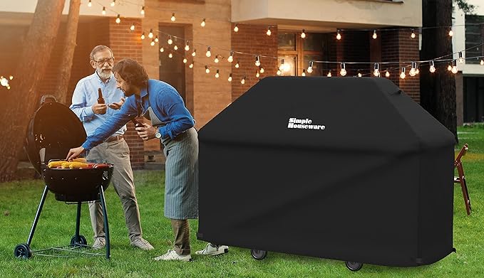 Simple Houseware 64 in. Heavy-Duty BBQ Gas Grill Cover, 600D Polyester Waterproof, Weather-Resistant